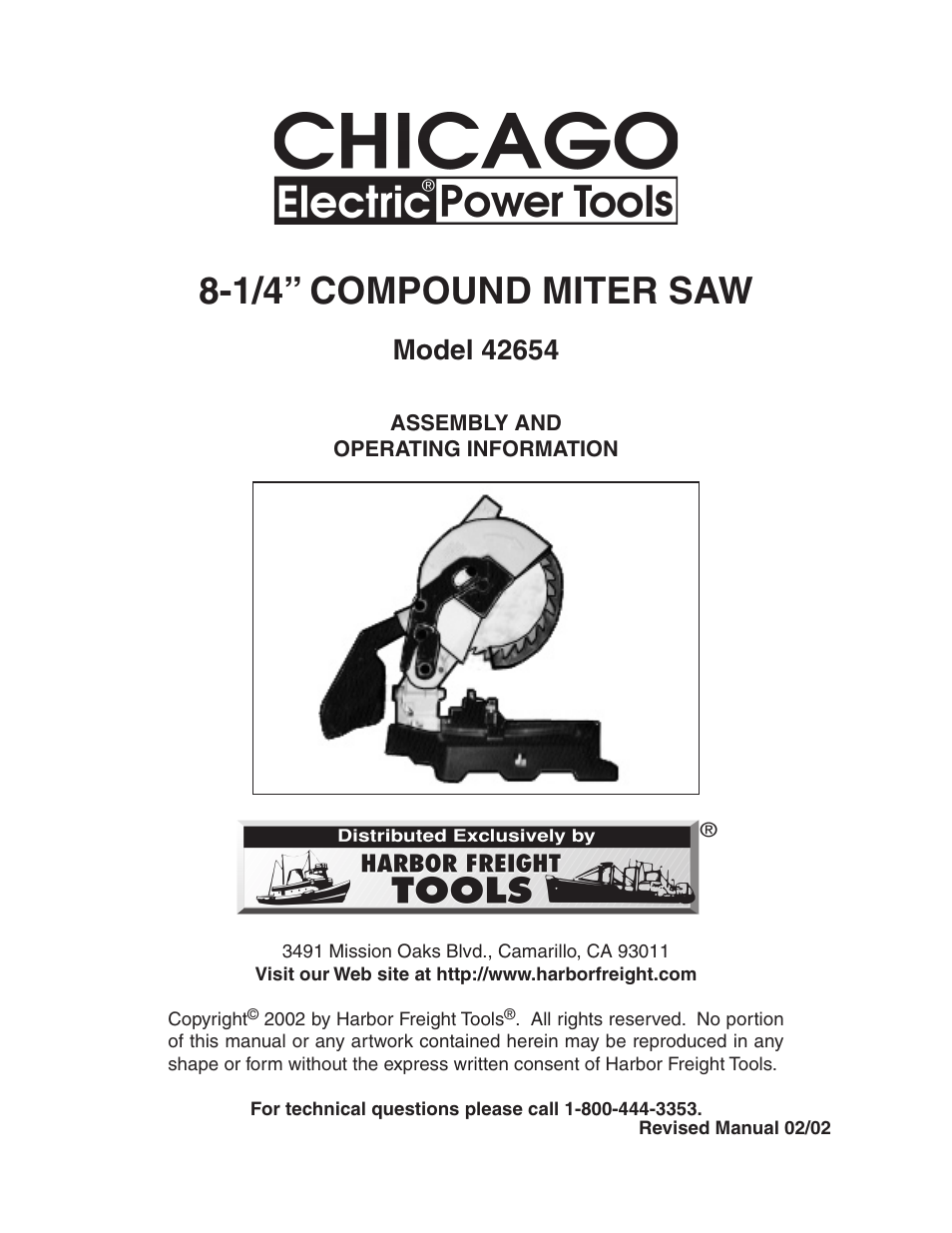Harbor Freight Tools 42654 User Manual | 18 pages