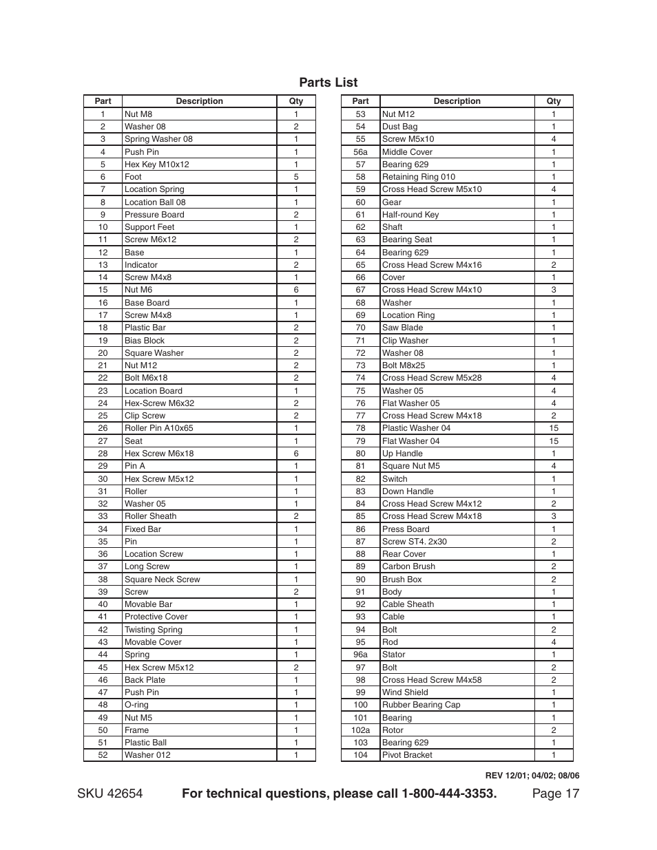Harbor Freight Tools 42654 User Manual | Page 17 / 18