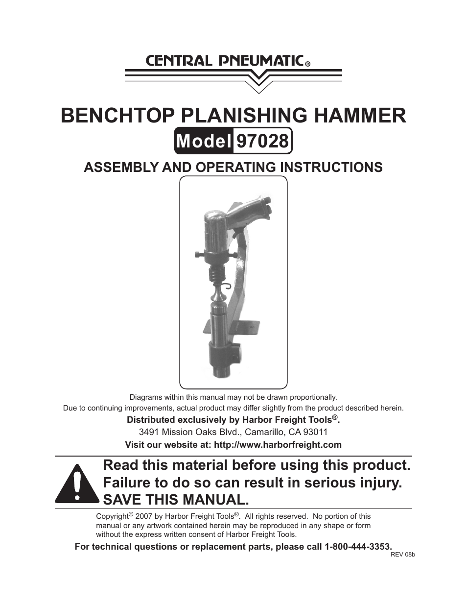 Harbor Freight Tools 97028 User Manual | 13 pages