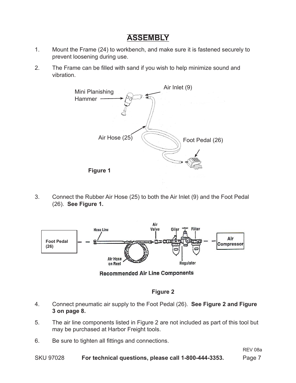 Assembly | Harbor Freight Tools 97028 User Manual | Page 7 / 13