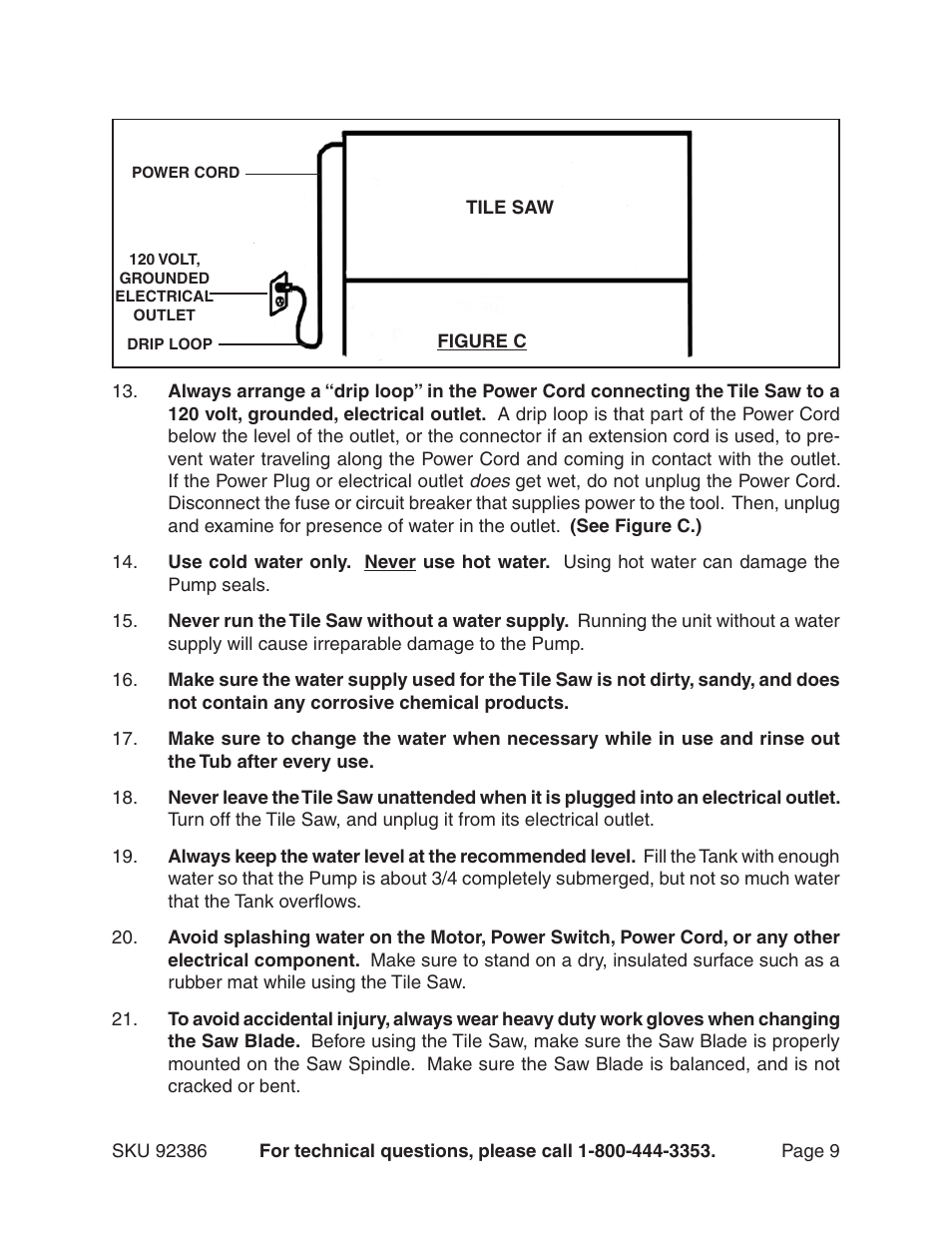 Harbor Freight Tools 92386 User Manual | Page 9 / 25