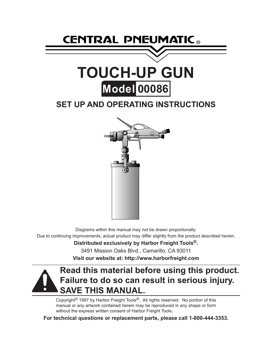 Harbor Freight Tools 86 User Manual | 13 pages