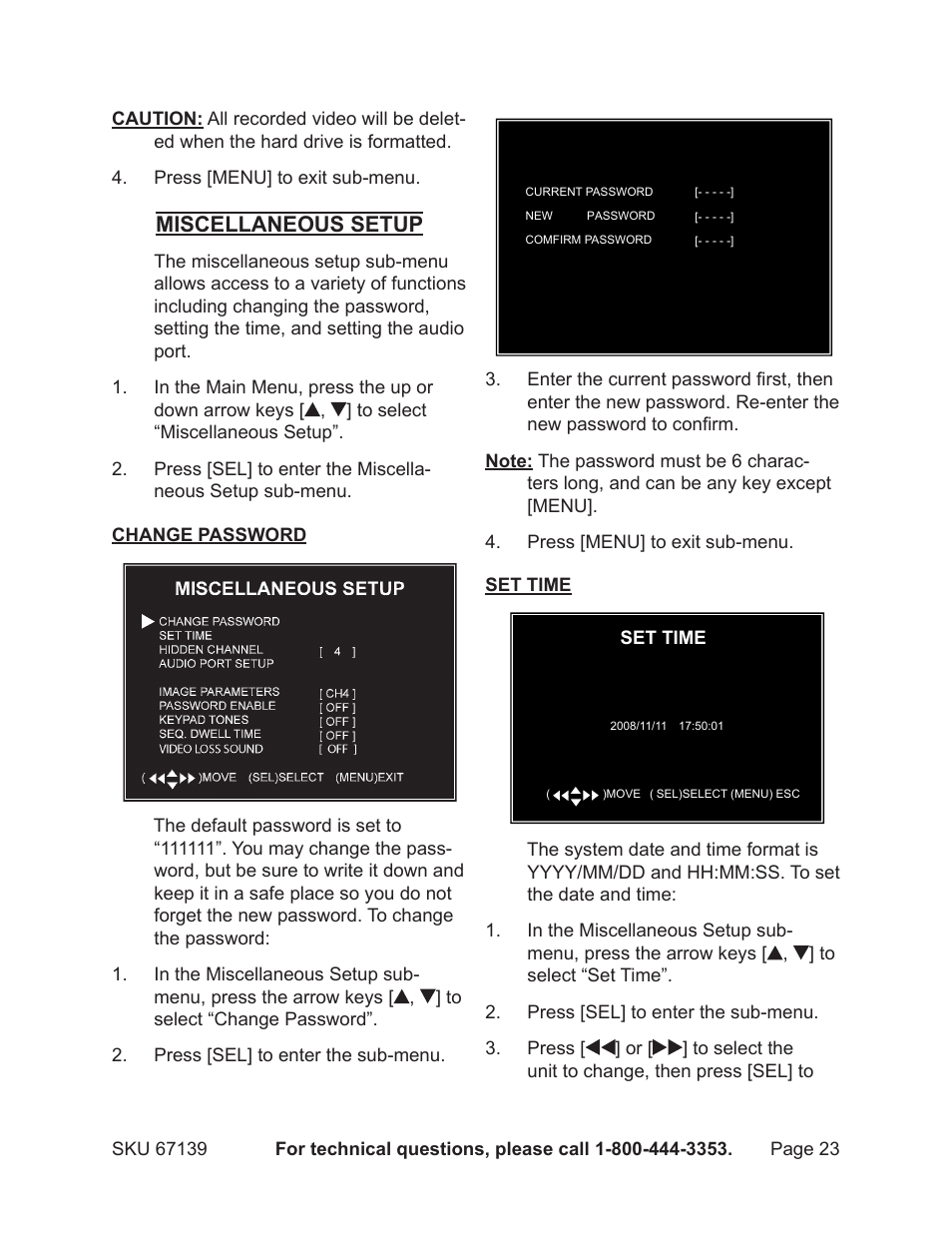 Miscellaneous setup | Harbor Freight Tools 67139 User Manual | Page 23 / 38