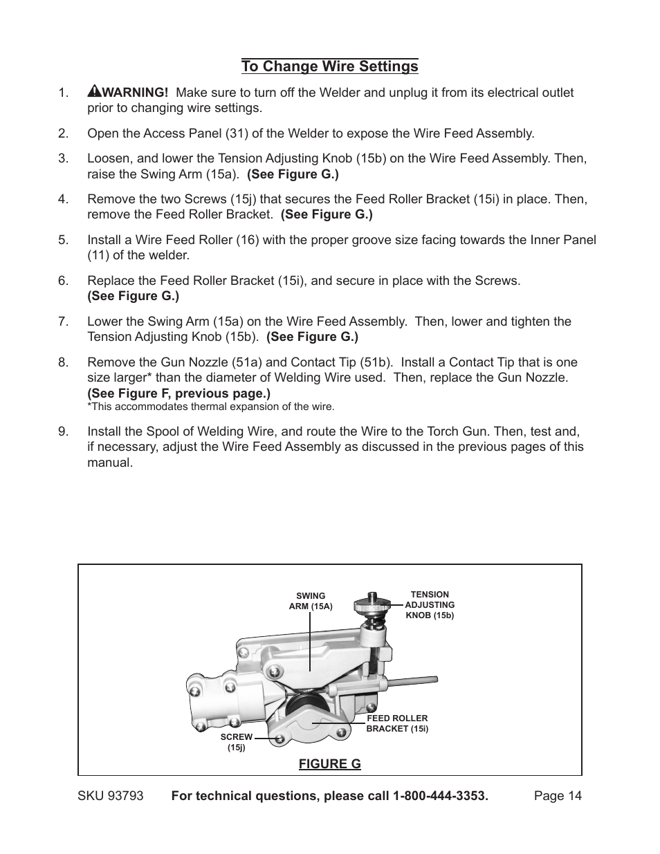 Harbor Freight Tools DUAL MIG 93793 User Manual | Page 14 / 33