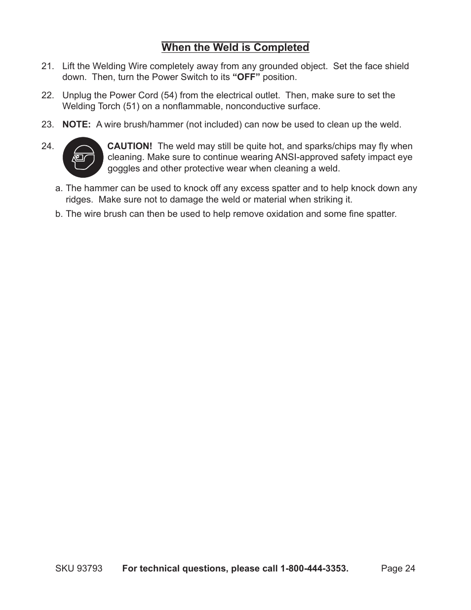 Harbor Freight Tools DUAL MIG 93793 User Manual | Page 24 / 33