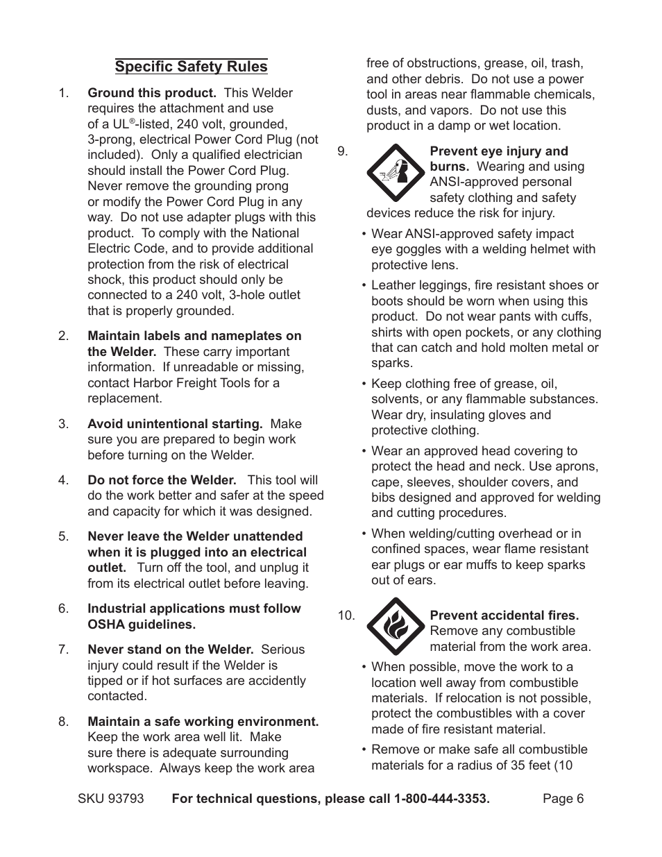 Harbor Freight Tools DUAL MIG 93793 User Manual | Page 6 / 33