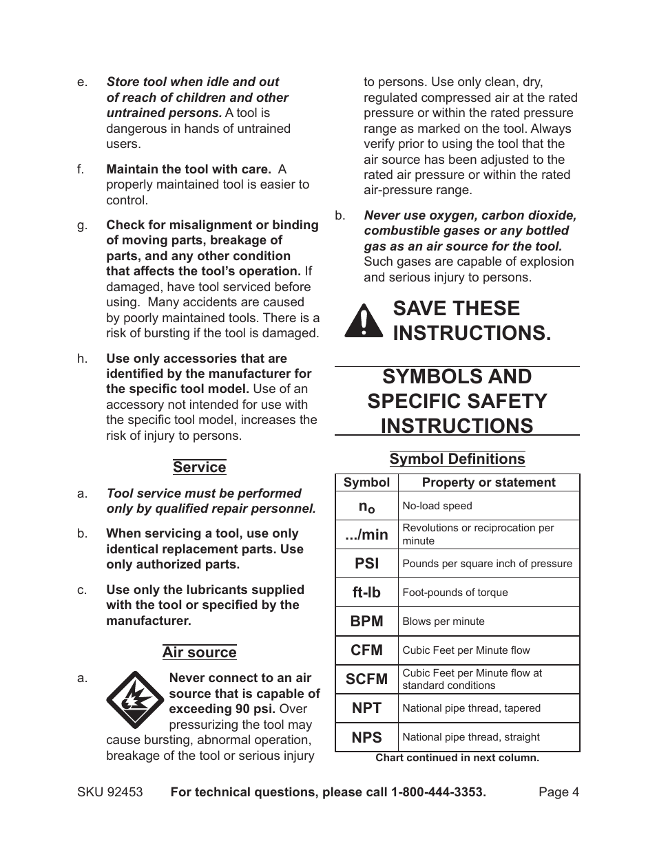 Harbor Freight Tools 92453 User Manual | Page 4 / 14