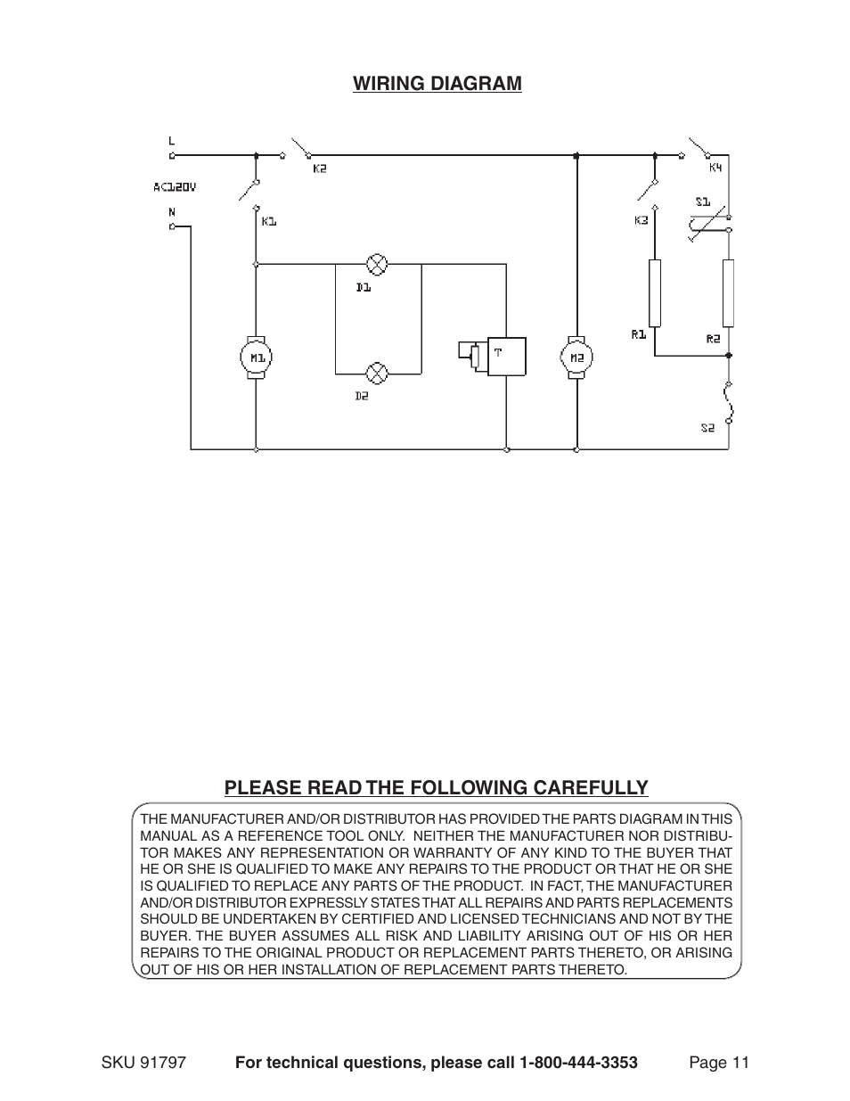 Harbor Freight Tools 91797 User Manual | Page 11 / 12