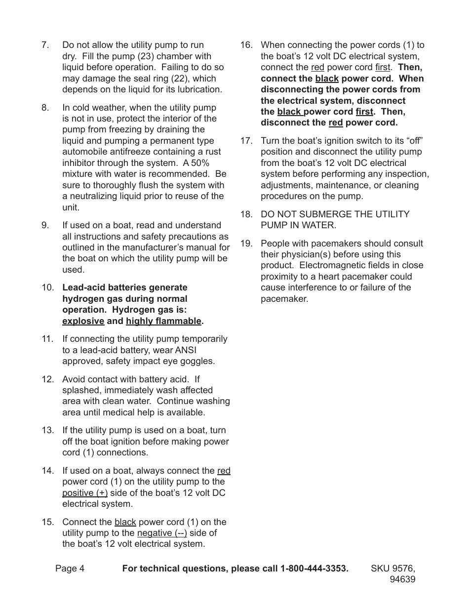 Harbor Freight Tools 9576 User Manual | Page 4 / 8