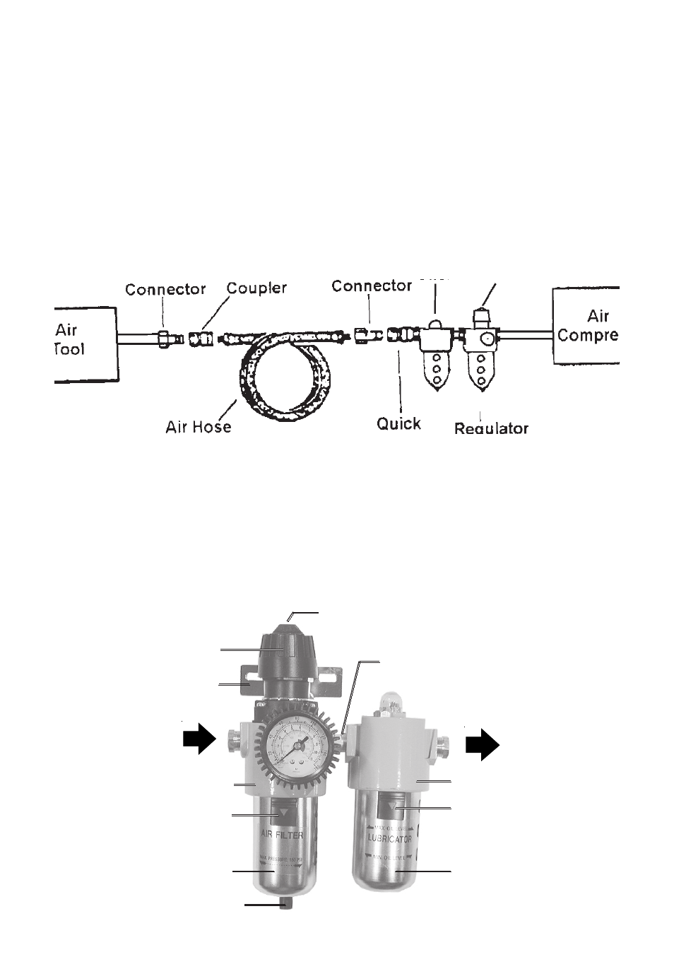 Unpacking, Installation | Harbor Freight Tools LUBRICATOR 40312 User Manual | Page 4 / 8