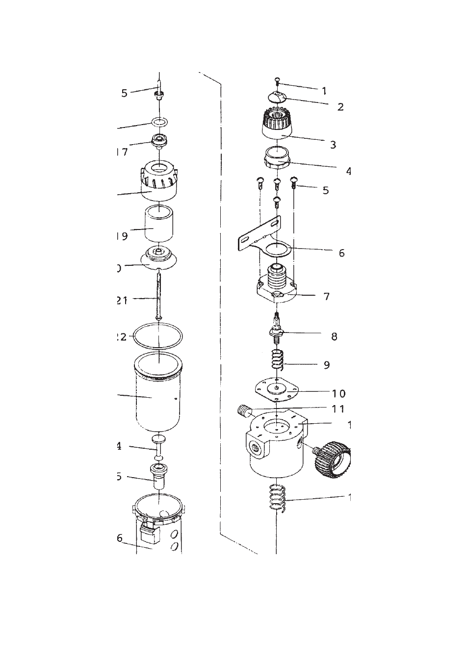 Air filter assembly drawing | Harbor Freight Tools LUBRICATOR 40312 User Manual | Page 7 / 8