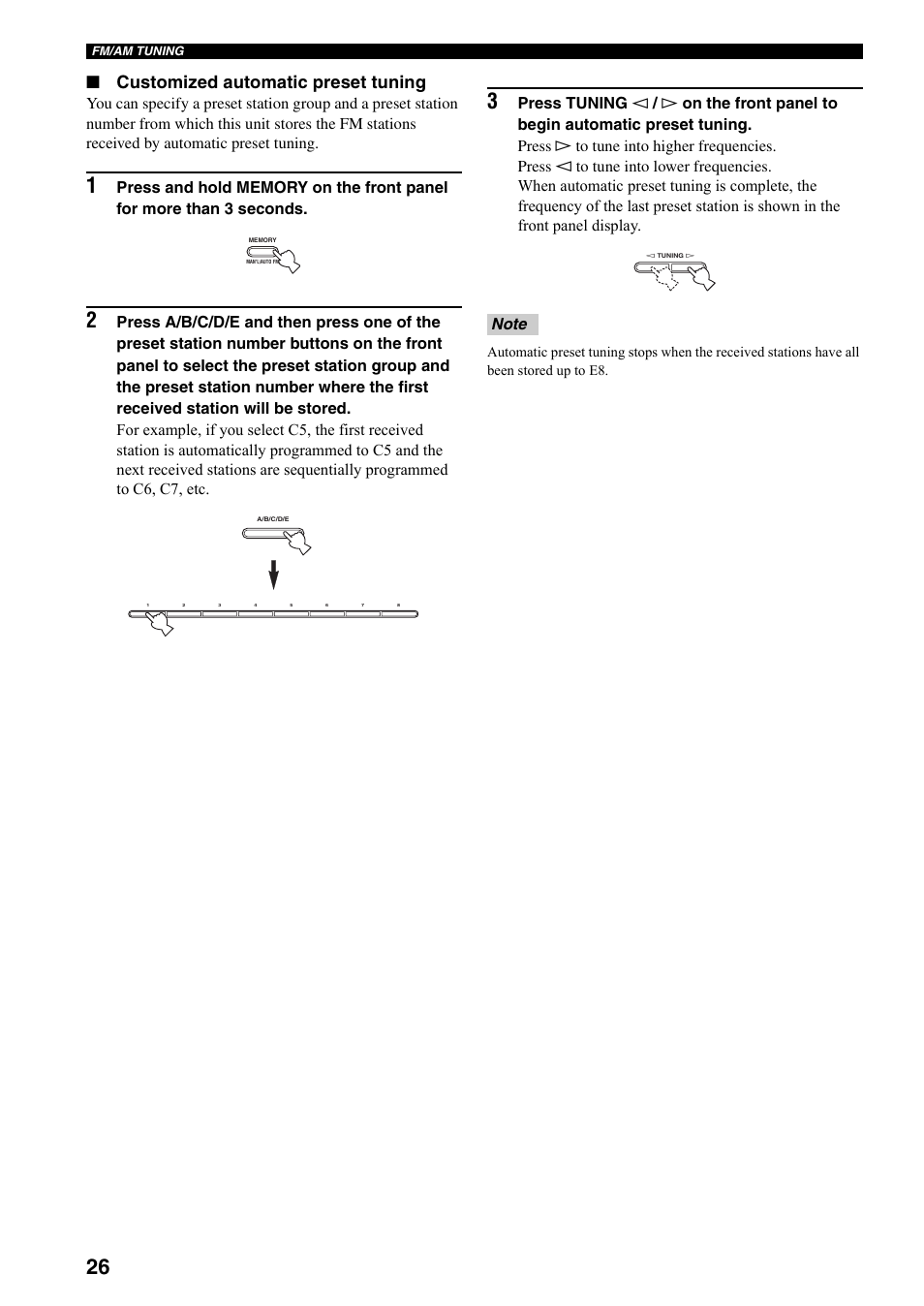 Customized automatic preset tuning | Yamaha RX-797 User Manual | Page 28 / 266