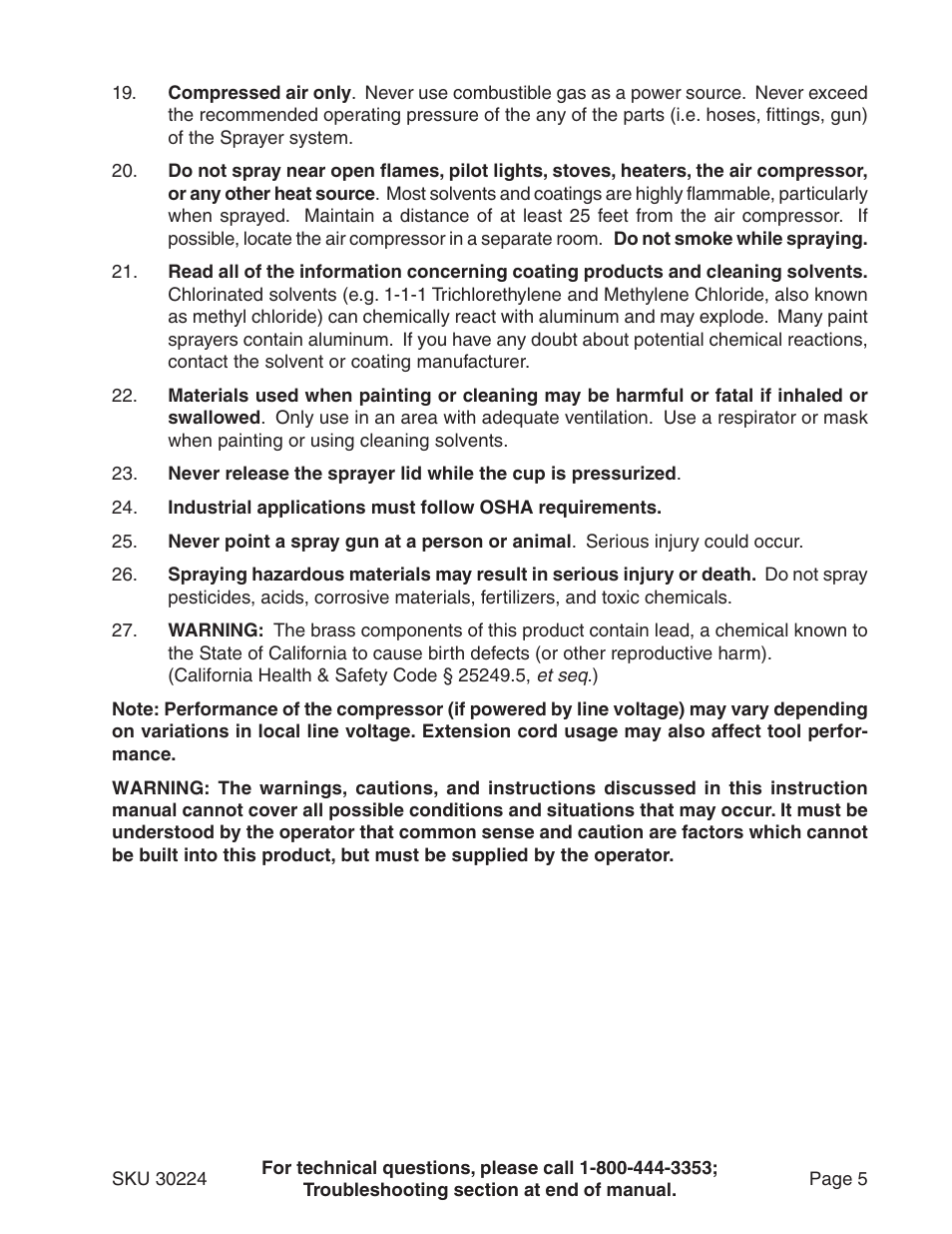 Harbor Freight Tools 30224 User Manual | Page 5 / 15