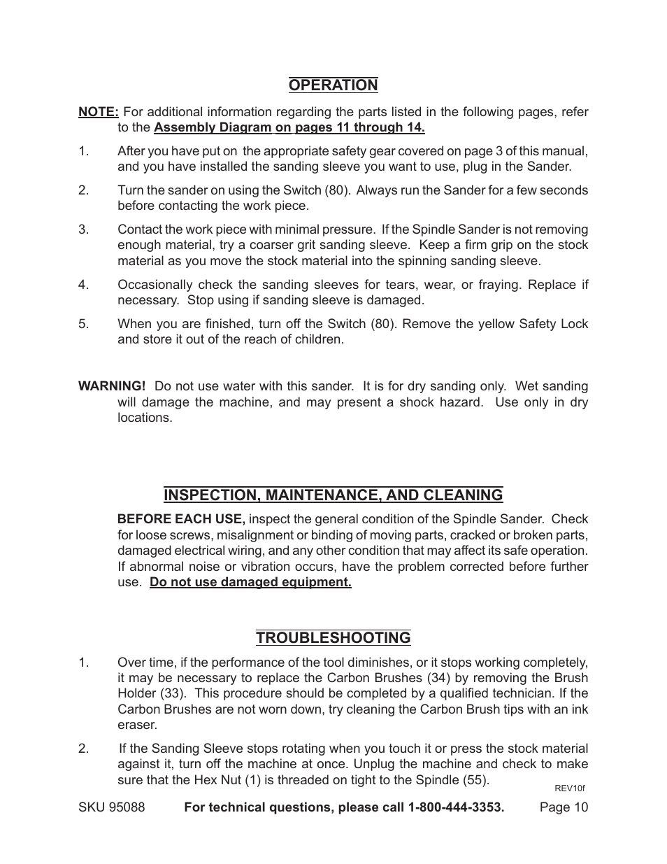 Harbor Freight Tools 95088 User Manual | Page 10 / 15