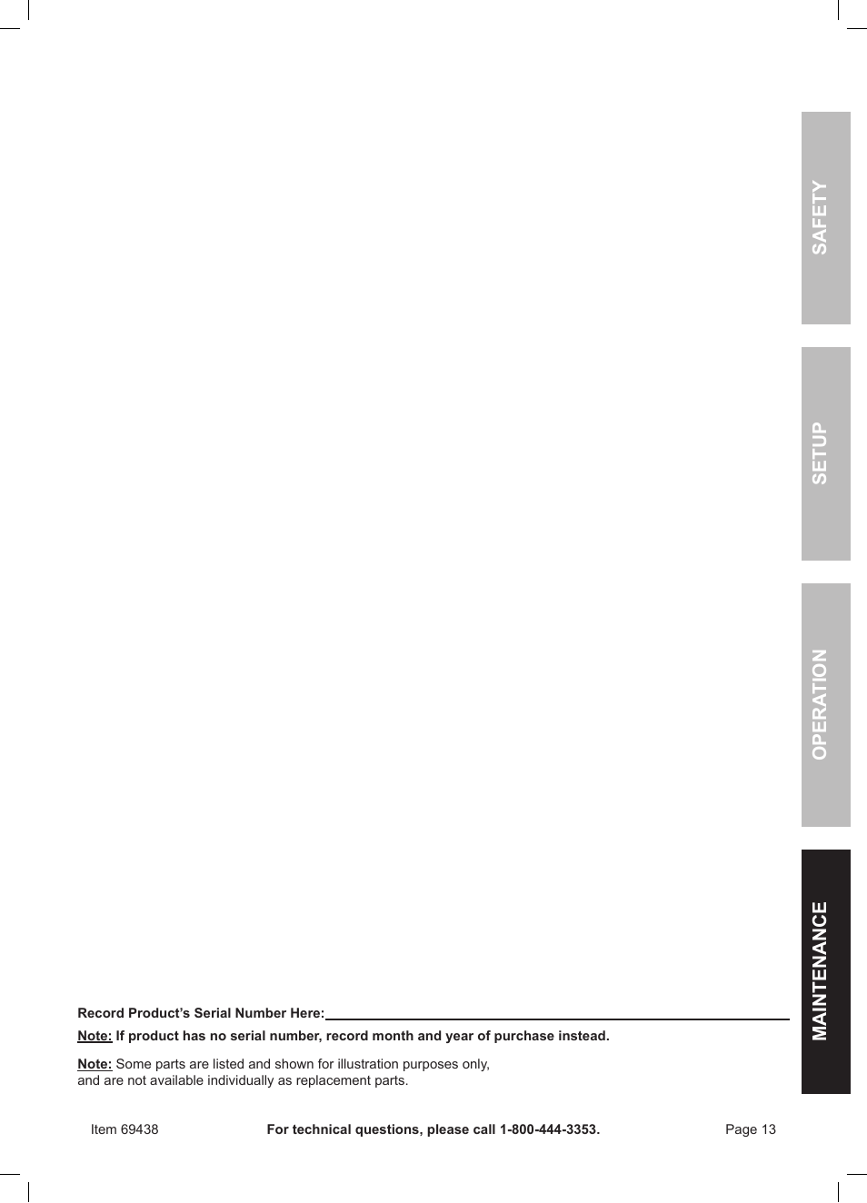 Harbor Freight Tools Drillmaster 6" Cut-Off Saw 69438 User Manual | Page 13 / 16