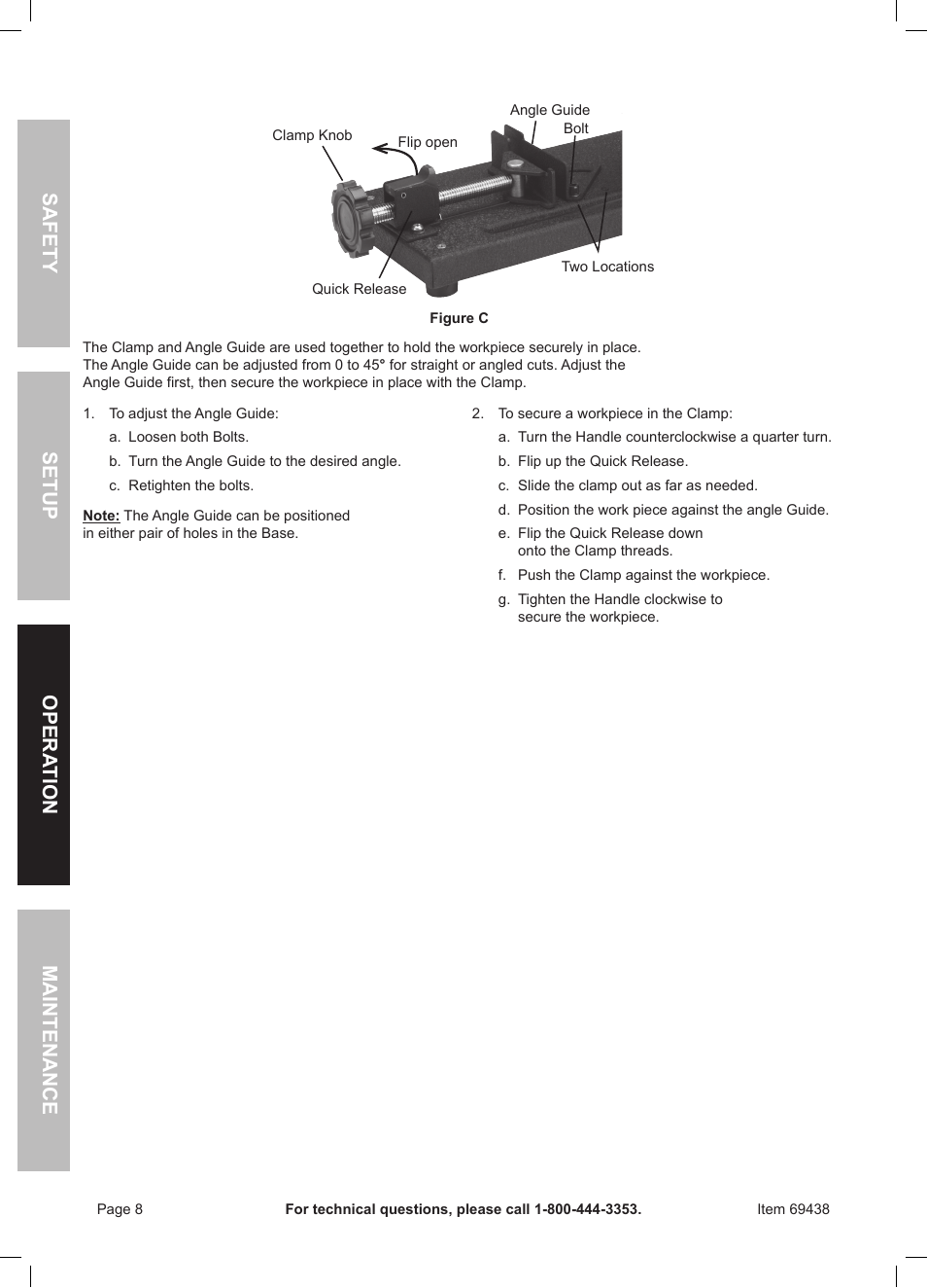 Harbor Freight Tools Drillmaster 6" Cut-Off Saw 69438 User Manual | Page 8 / 16