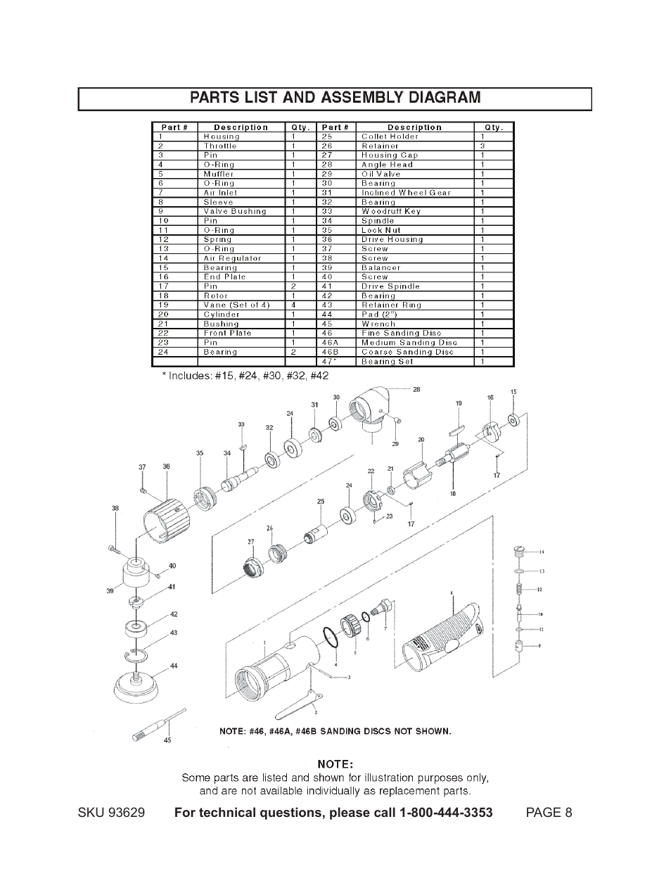 Harbor Freight Tools 93629 User Manual | Page 8 / 9