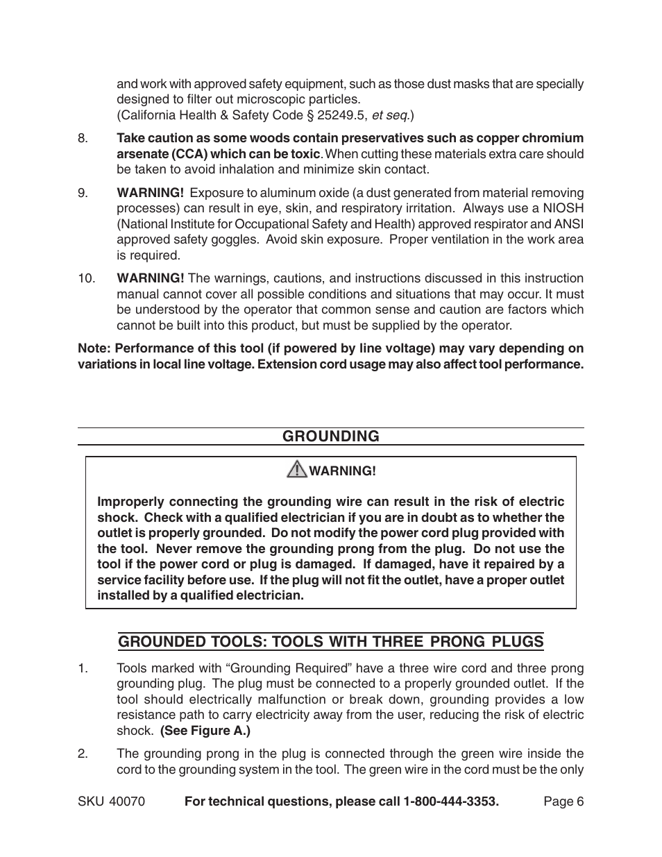 Harbor Freight Tools 40070 User Manual | Page 6 / 12