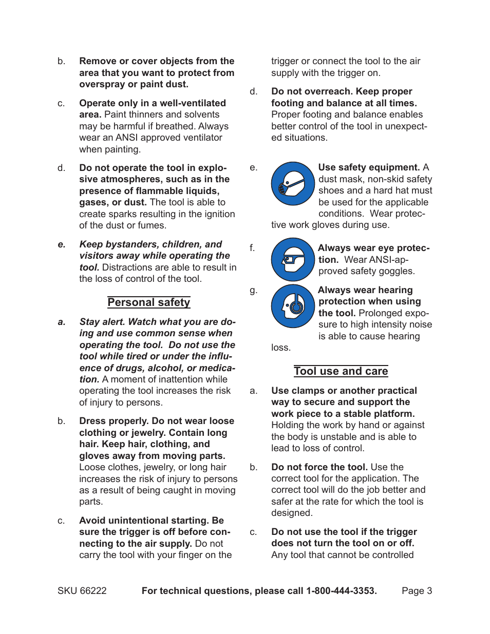 Harbor Freight Tools 66222 User Manual | Page 3 / 18