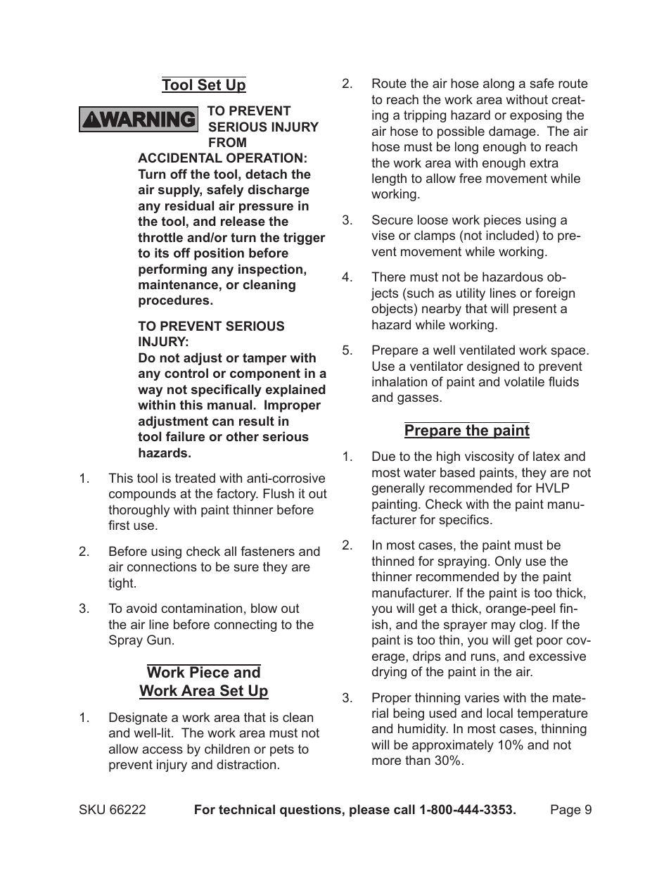 Harbor Freight Tools 66222 User Manual | Page 9 / 18