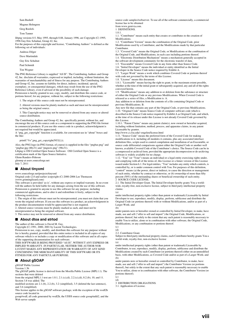 Viii | Yamaha BRX-610 User Manual | Page 222 / 225