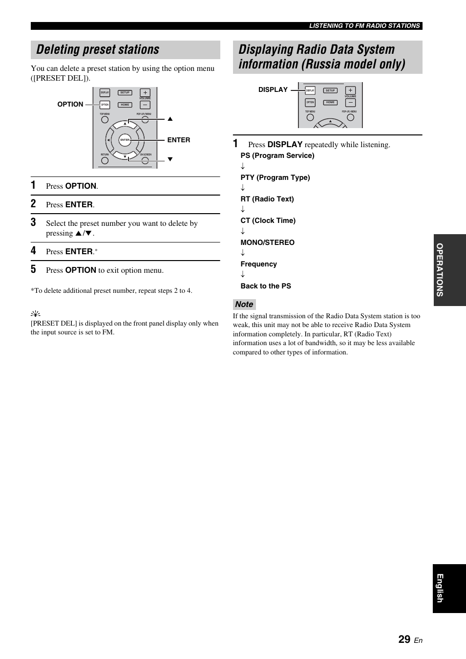 Deleting preset stations, P. 29) | Yamaha BRX-610 User Manual | Page 31 / 225