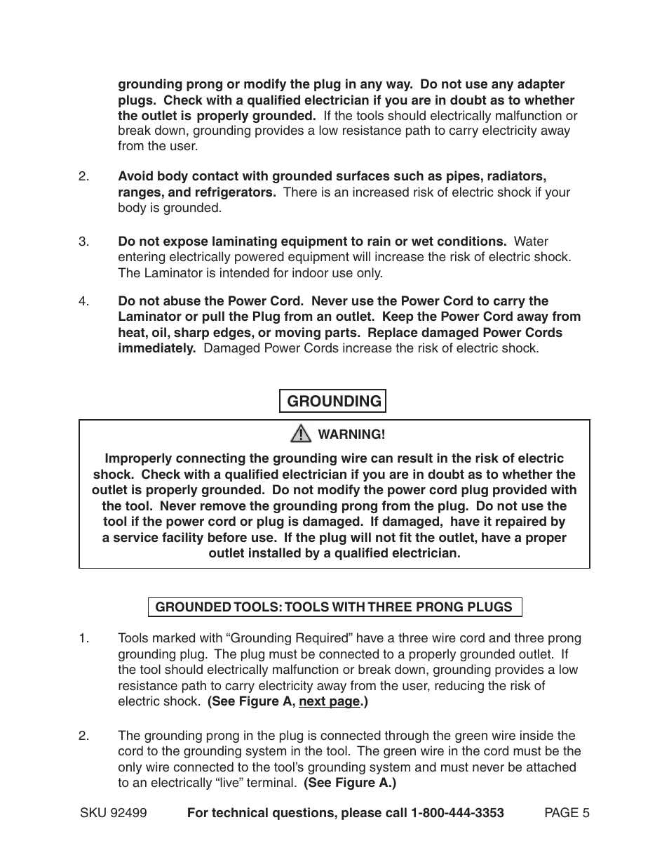 Harbor Freight Tools 92499 User Manual | Page 5 / 11