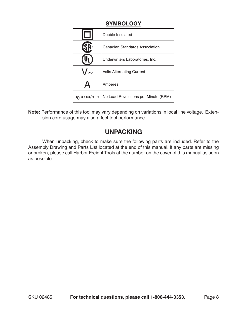 Unpacking | Harbor Freight Tools BELT SANDER - 1 X 30 INCHES 2485 User Manual | Page 8 / 16