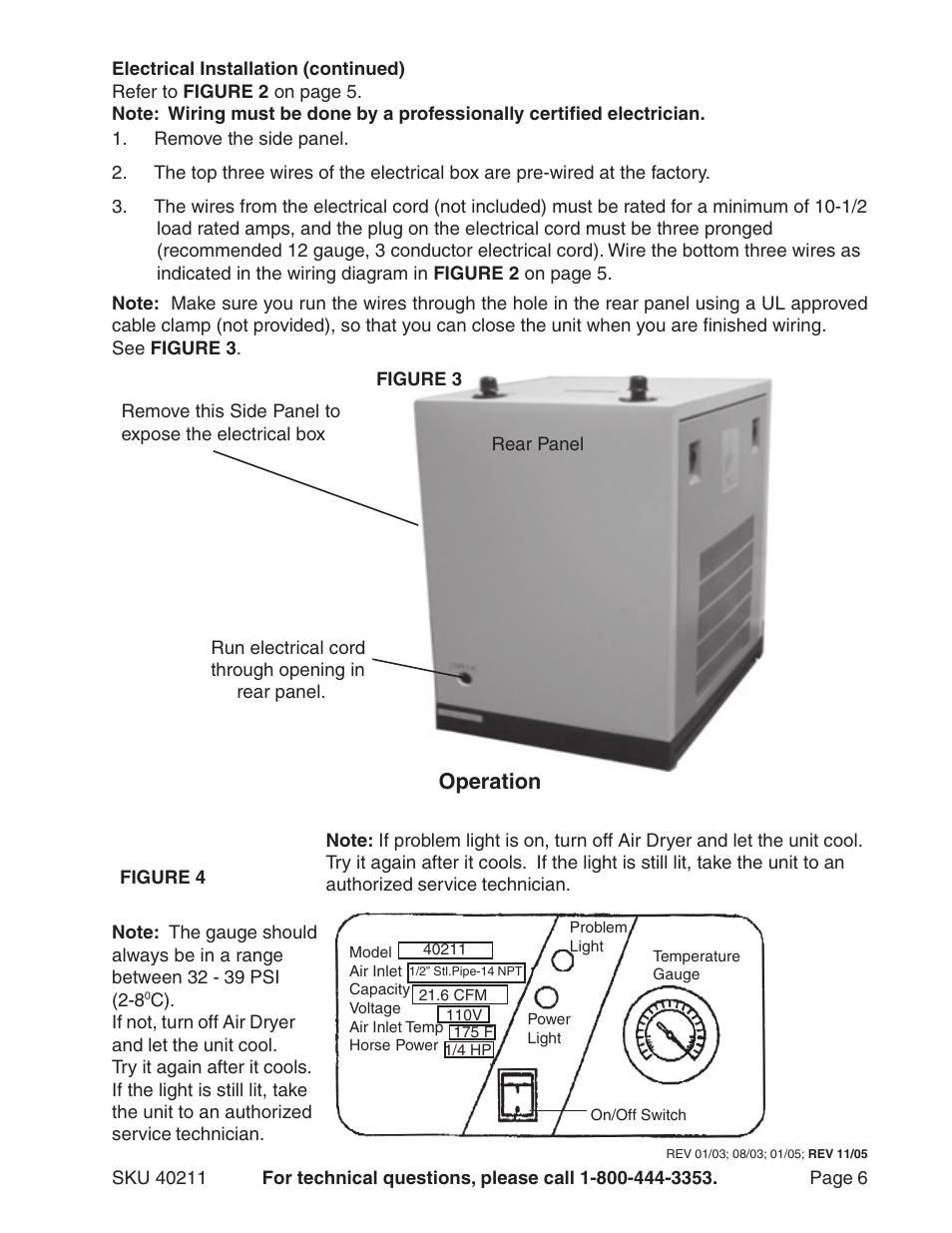 Operation | Harbor Freight Tools 40211 User Manual | Page 6 / 11