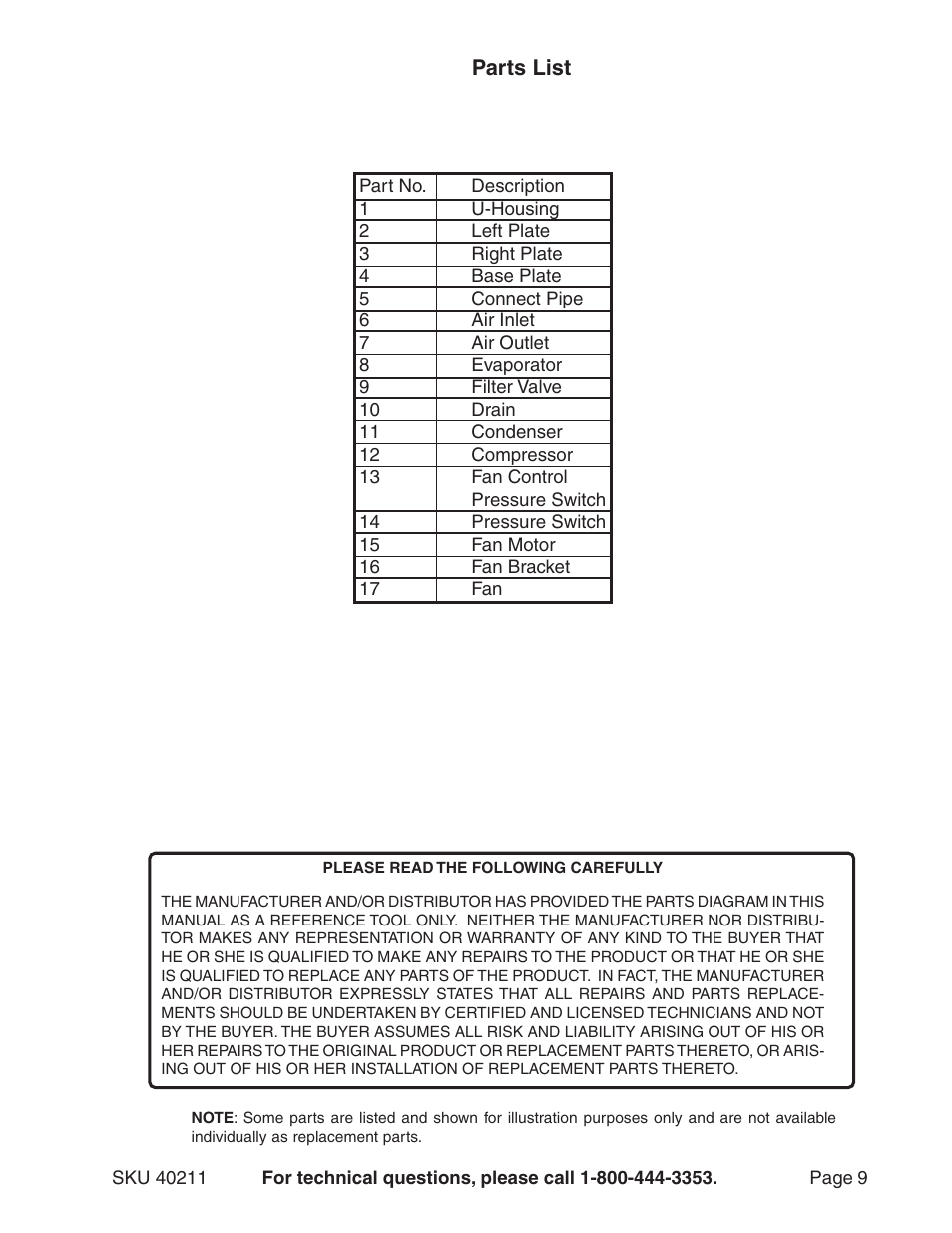 Harbor Freight Tools 40211 User Manual | Page 9 / 11