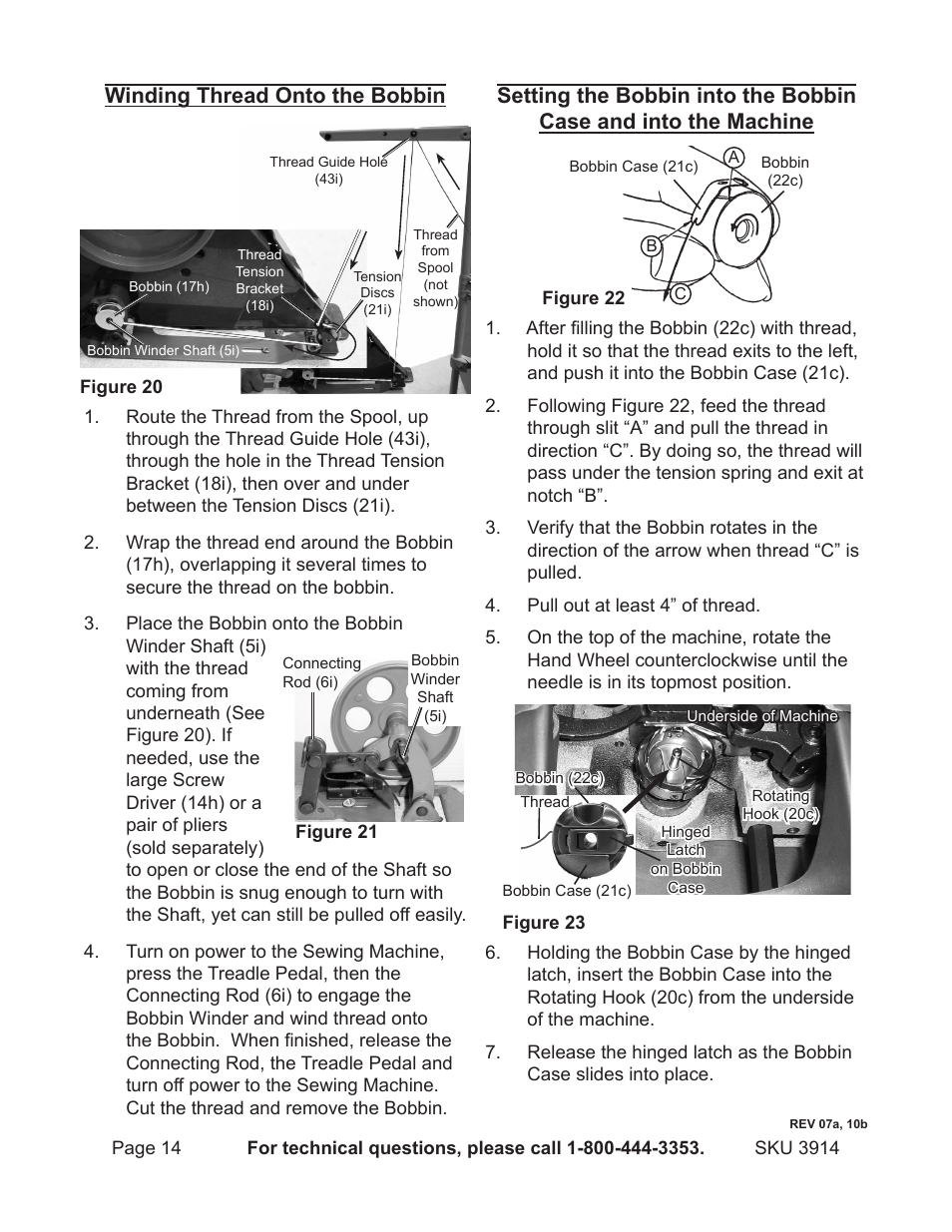 Winding thread onto the bobbin | Harbor Freight Tools 3914 User Manual | Page 14 / 40