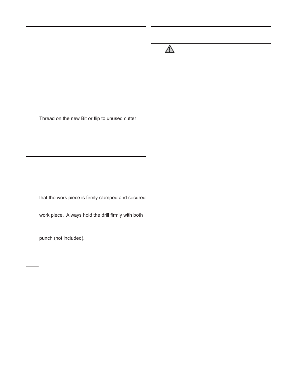 Unpacking, Attaching and removing the bit, Operation instructions | Inspection, maintenance, and cleaning | Harbor Freight Tools 95343 User Manual | Page 3 / 4