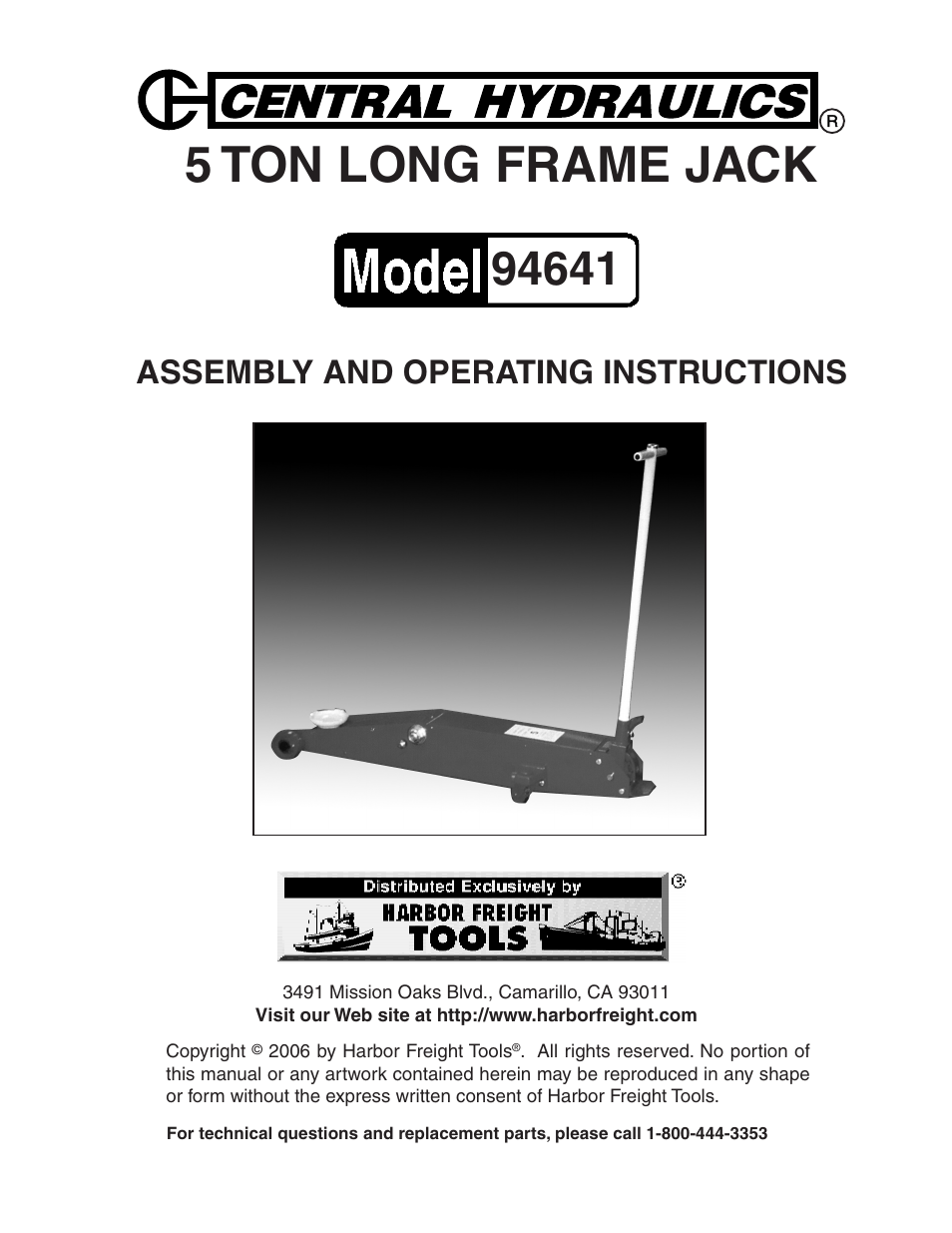 Harbor Freight Tools 94641 User Manual | 11 pages