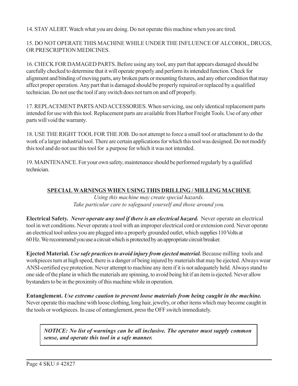 Harbor Freight Tools 42827 User Manual | Page 4 / 17