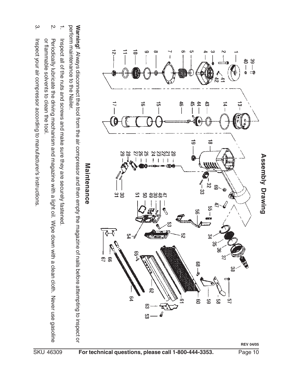 Harbor Freight Tools 46309 User Manual | Page 10 / 10