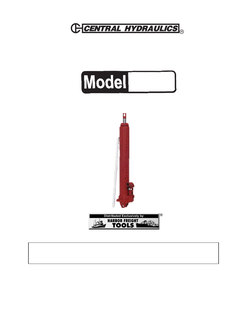 Harbor Freight Tools 3 Ton Round Bottom Long Ram Hydraulic Jack 36396 User Manual | 5 pages