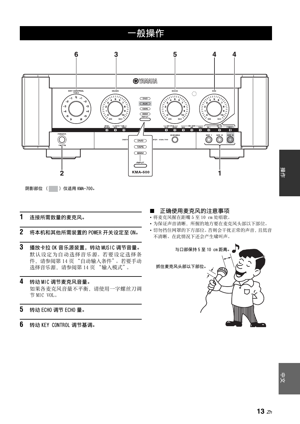 一般操作 | Yamaha KMA-700 User Manual | Page 37 / 84