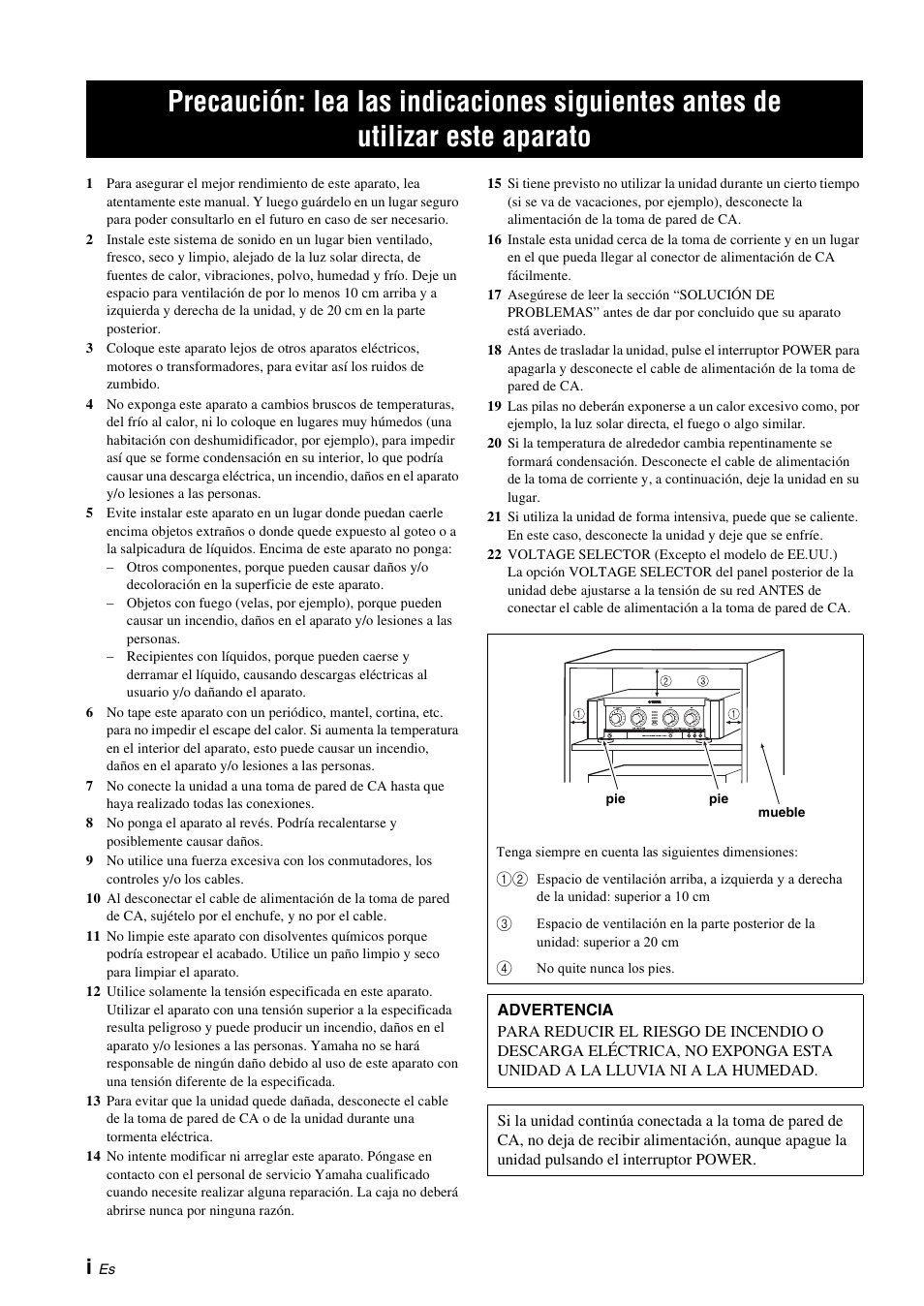 Español | Yamaha KMA-700 User Manual | Page 44 / 84