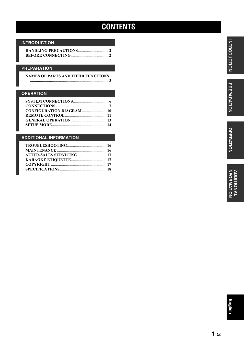 Yamaha KMA-700 User Manual | Page 5 / 84