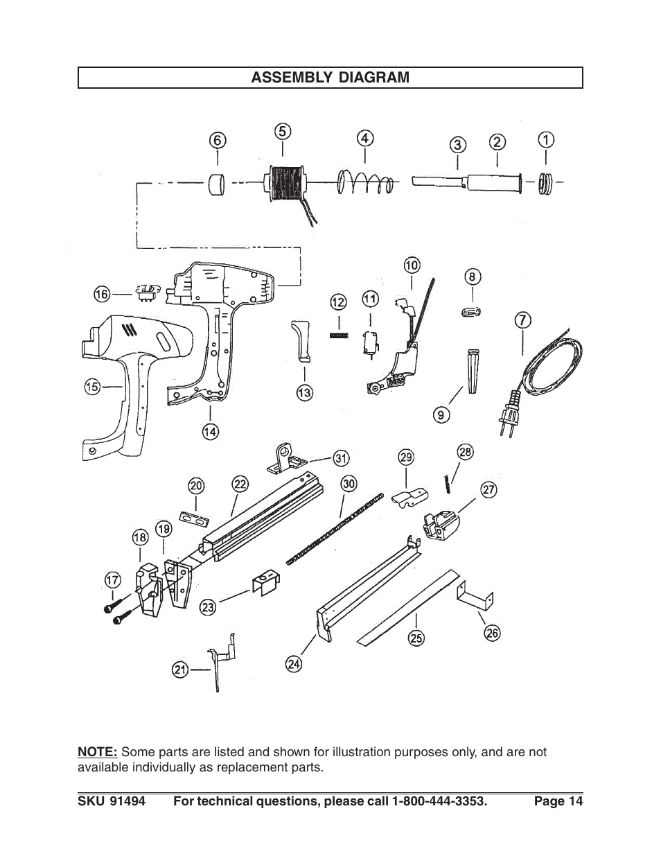 Harbor Freight Tools 91494 User Manual | Page 14 / 14