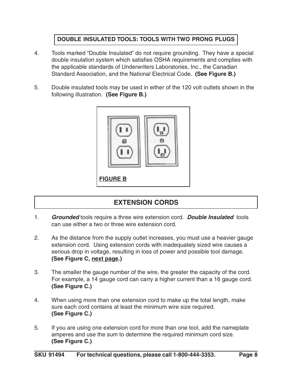 Harbor Freight Tools 91494 User Manual | Page 8 / 14