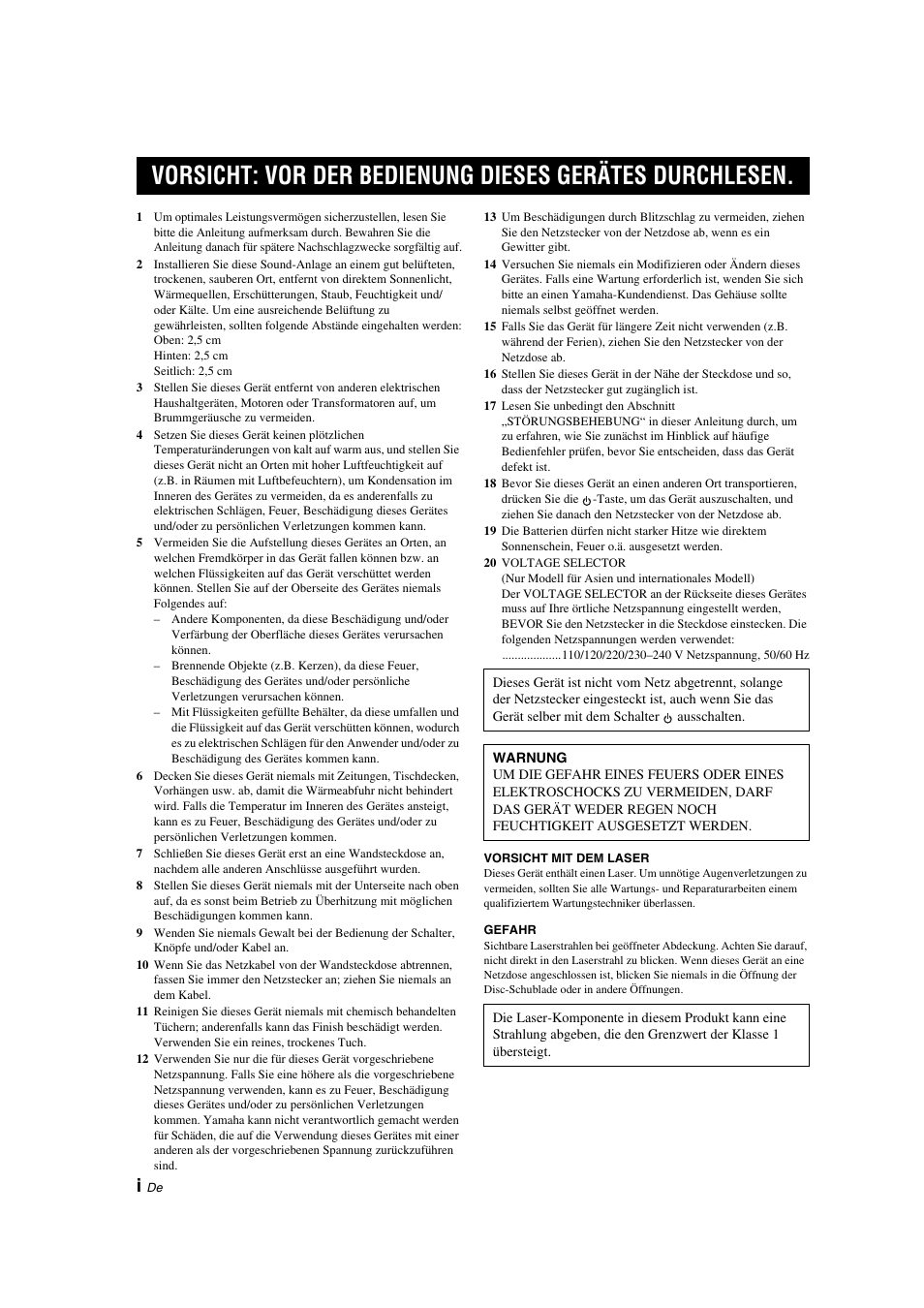 Deutsch | Yamaha CD-S300 User Manual | Page 28 / 108