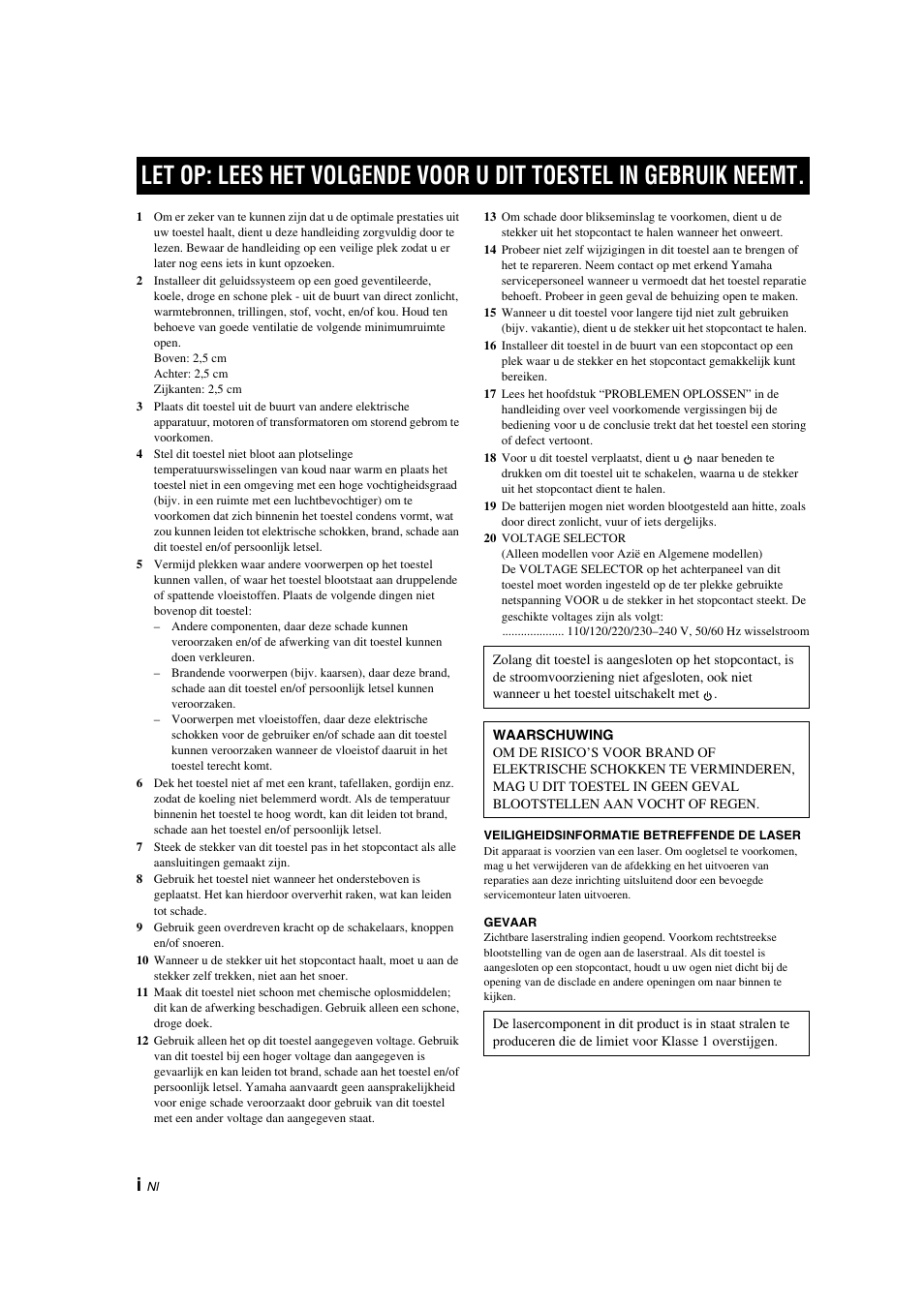 Nederlands | Yamaha CD-S300 User Manual | Page 76 / 108