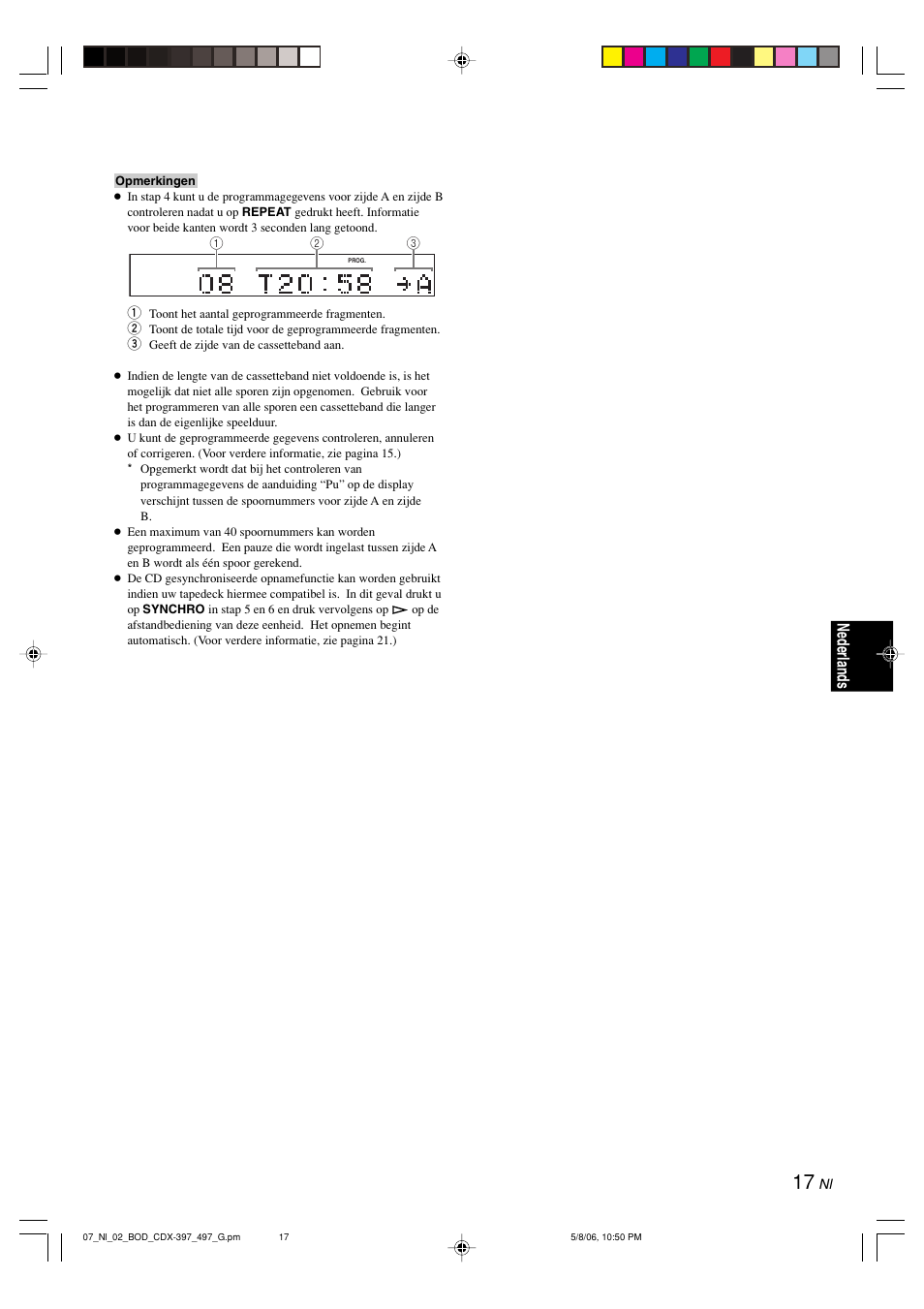 English, Nederlands | Yamaha CDX-497 User Manual | Page 169 / 228