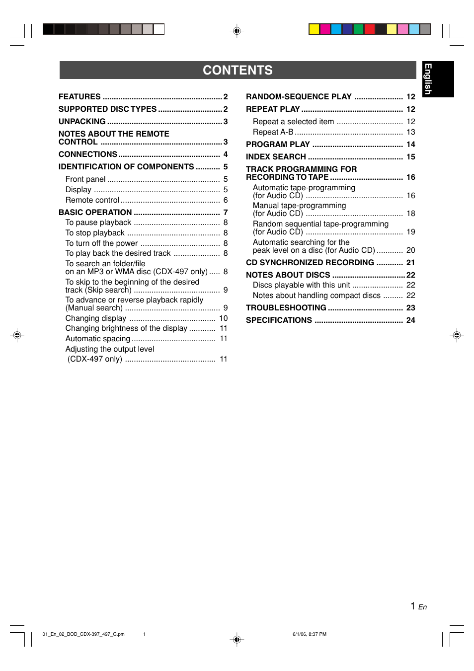 Yamaha CDX-497 User Manual | Page 3 / 228