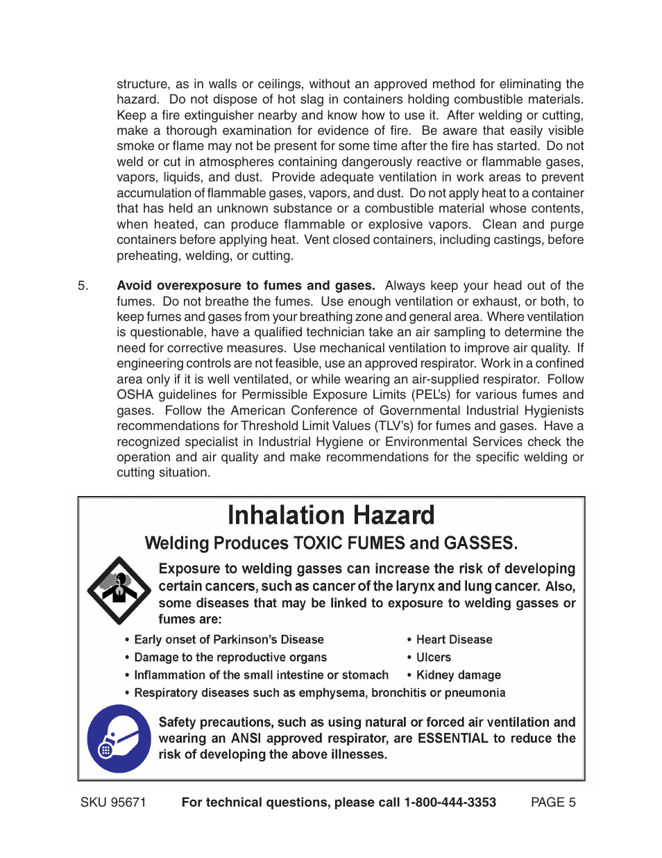 Harbor Freight Tools Chicago Electric Welding Torch Mini-Kit 95671 User Manual | Page 5 / 11