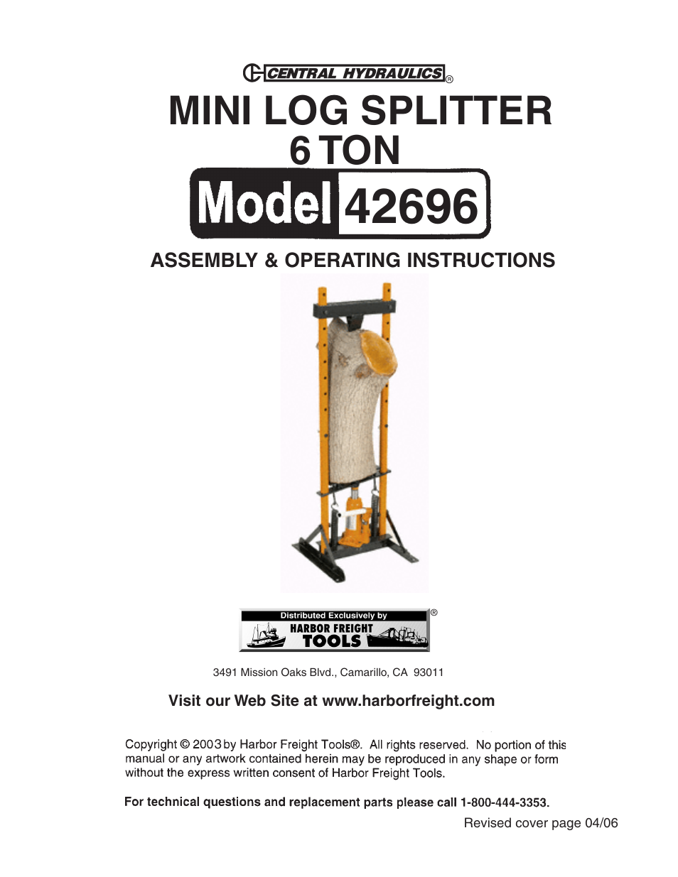 Harbor Freight Tools 42696 User Manual | 9 pages