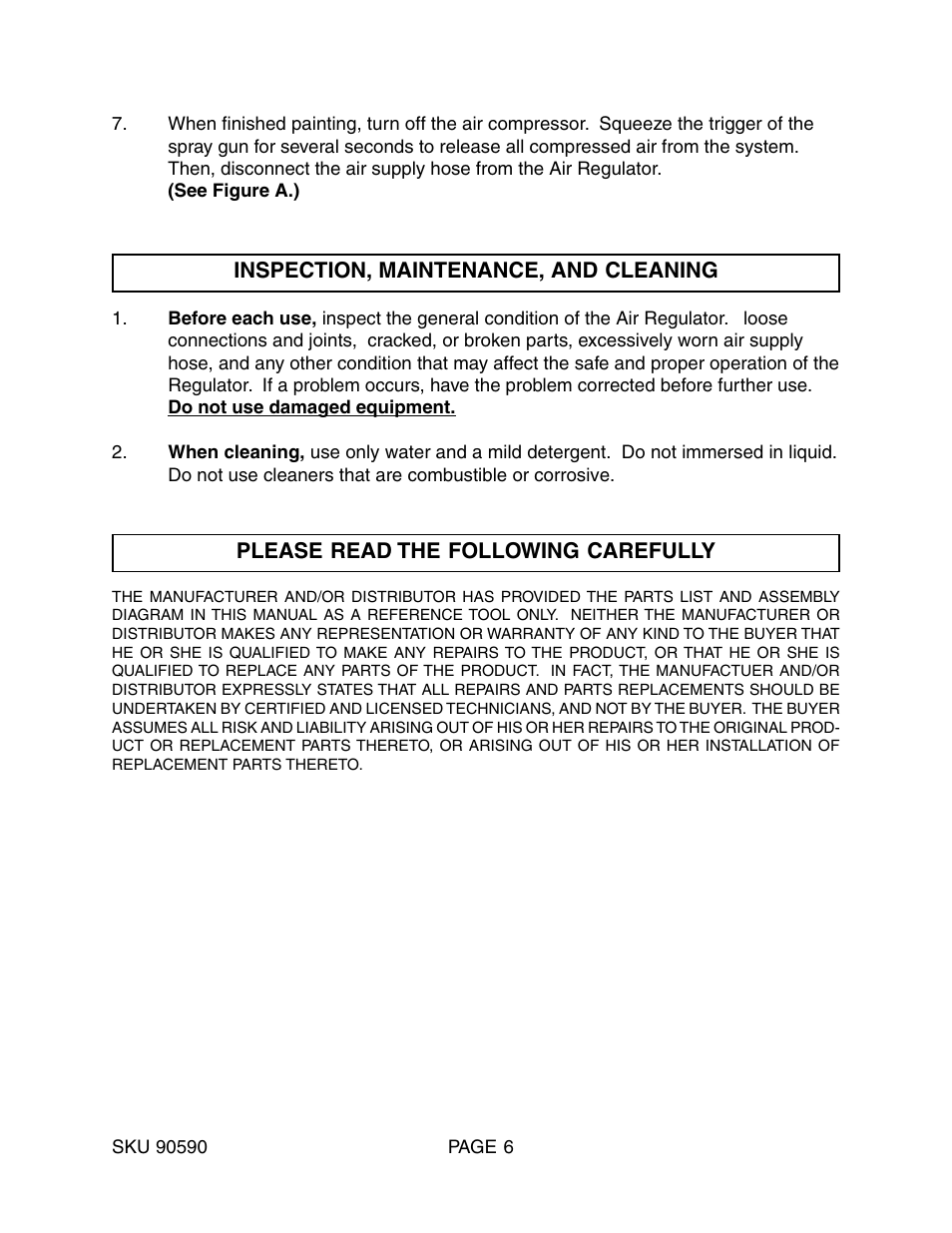 Harbor Freight Tools CENTRAL PNEUMATIC 90590 User Manual | Page 6 / 7