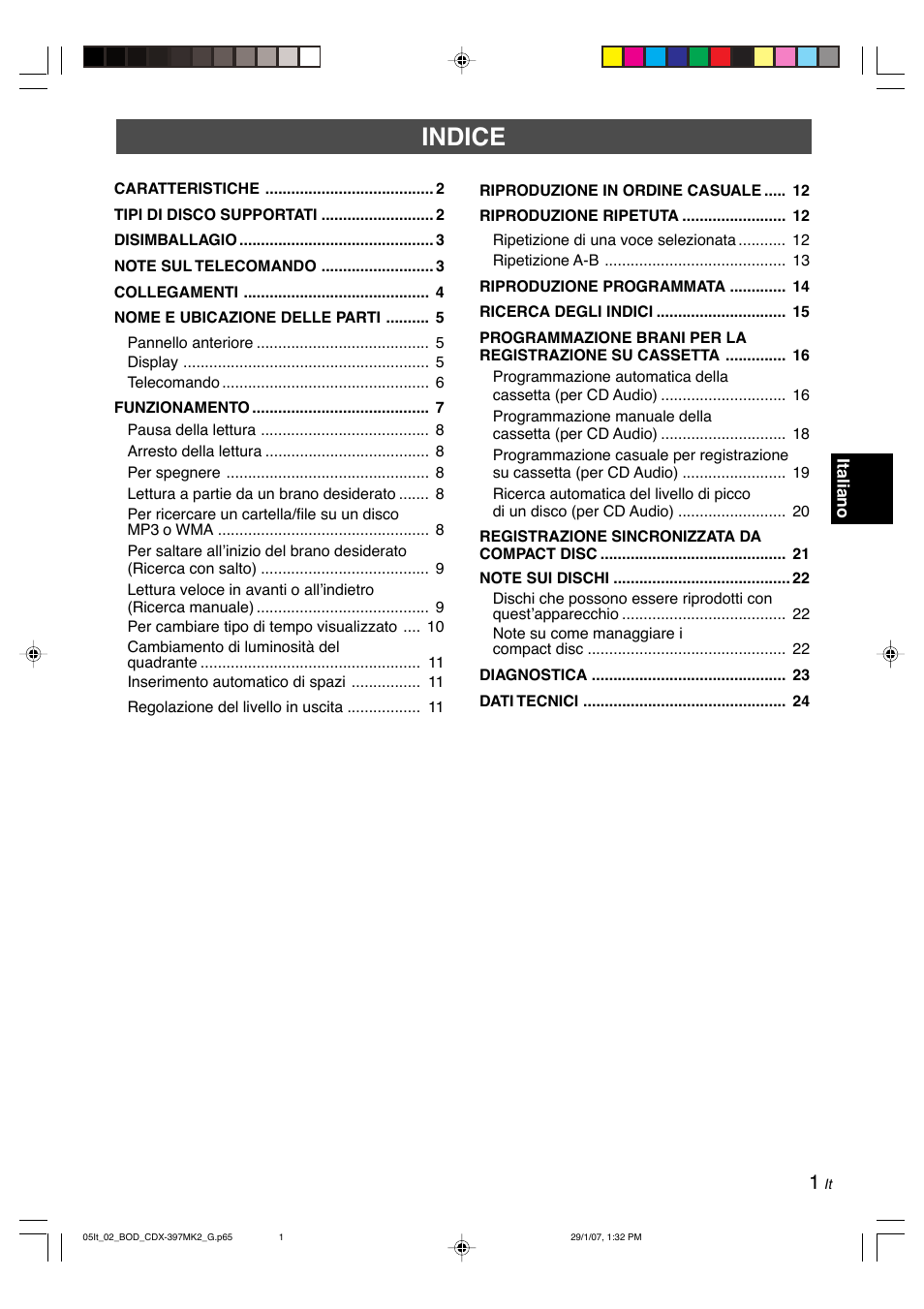 Indice | Yamaha CDX-397MK2 User Manual | Page 103 / 228