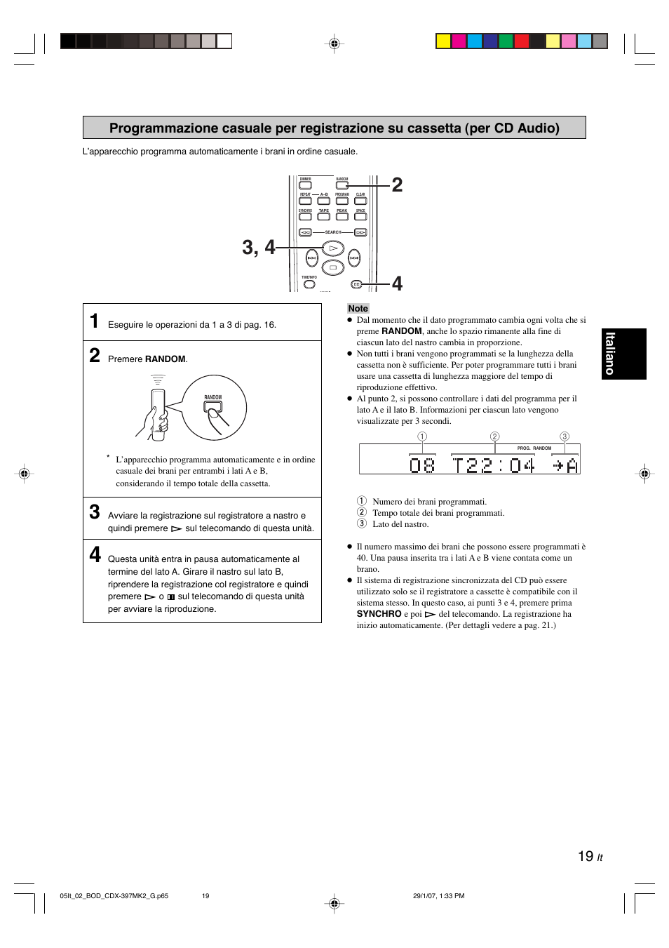 Italiano | Yamaha CDX-397MK2 User Manual | Page 121 / 228